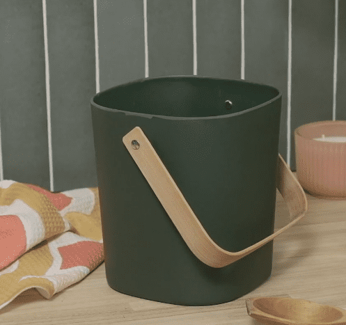 Bamboozle Astrik 1 Gallon Forest Astrik Kitchen Composting Bin with Reusable Filter