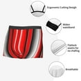 thumbnail image 3 of Uemuo Red Black and White Serape Blanket Stripes Pattern Men's Boxer Briefs,Trunk Anti-Chafing,Comfortable, Durable, and Stylish Underwear-Small, 3 of 5