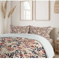 thumbnail image 6 of Ambesonne Floral Duvet Cover Set, Abstract Blossoms Leaves, Queen, Beige Red White, 6 of 6