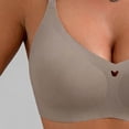 thumbnail image 4 of Yutgune Bras For Women Jelly Wireless Bra V Neck Heart Detail Support Lift Comfortable Everyday Bralette, 4 of 5