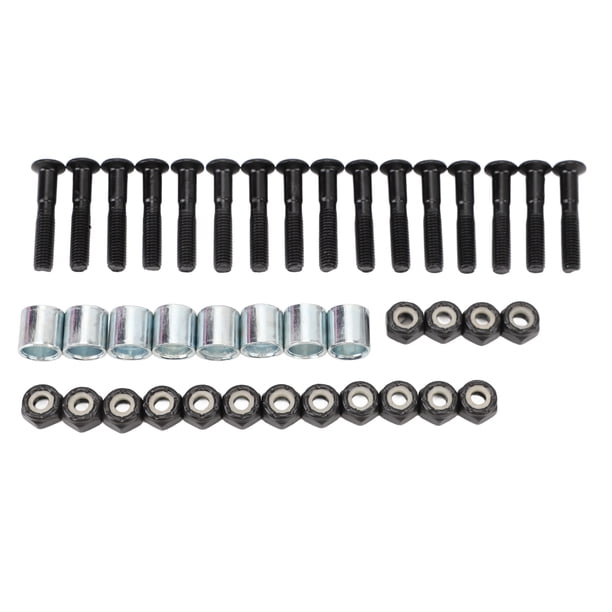 Juego De Tuercas Y Tornillos De Montaje Para Patinetas, Kit De Herrajes Para Patinetas Con 16 Tornillos, 16 Tuercas Y 8 Arandelas, Herrajes De Montaje Para Longboard Para Una