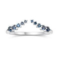 thumbnail image 2 of Wedding Ring 10K White Gold Created Sapphire Rings for Women, 2 of 5