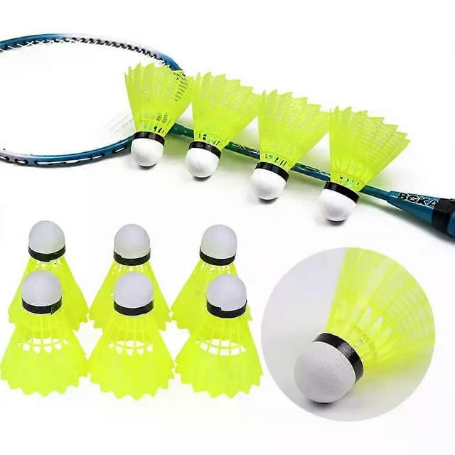 3/6PCS Durable Shuttlecocks Yellow Nylon Shuttlecocks Badminton Shuttlecocks Indoor Outdoor Sports Badminton Training Balls