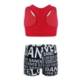 thumbnail image 2 of CHICTRY Kids Girls 2PCS Ballet Dance Outfit Racer Back Tank Tops with Bottoms Set Red 10-12, 2 of 7