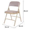 thumbnail image 6 of Hampden Furnishings Bernadine Collection Fabric Padded Folding Chair, Beige, Pack of 4, 6 of 7