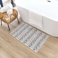 thumbnail image 5 of Mohawk Linkage Bath Mat Soft Absorbent Quick Dry Machine Washable Non-Slip Bathroom Mat, Flint/White, 20" x 34", 5 of 8