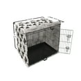 thumbnail image 6 of Cactus Dog Crate Cover, Monochrome Saguaro Succulent Botanical Continuous Pattern Plain Background, Easy to Use Pet Kennel Cover Small Dogs Puppies Kittens, 7 Sizes, Charcoal Grey White, by Ambesonne, 6 of 6