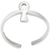 Women's Sterling Silver Ankh Toe Ring