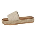 thumbnail image 6 of Modstep Womens Platform Sandals Raffia Woven Espadrilles Slip on Open Toe Cute Beach Slides Ladies Summer Vacation Sandal Beige 7.5, 6 of 7