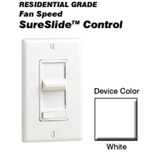 Leviton 6627PW SureSlide Fan Speed Control White