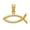 Colorname Misc: Yellow, variant on 14k Yellow Gold Solid Polished Ichthus Animal Sealife Fish With Religious Faith Inspiration Jesus Pendant Necklace 30x9m