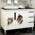thumbnail image 4 of Mistaha Autocollant Mural Imperméable 3D Chat Mignon pour Toilette - Style 2 XH2002, 4 of 7