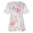 thumbnail image 4 of Camisetas con estampado floral y cuello en V para mujer Blusas femeninas cómodas de encaje a la moda Tops OAVQHLG3B Store  lin121212, 4 of 4