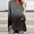 thumbnail image 1 of Qiopertar Mode Femmes Loisirs Imprimé Manches Longues Col Rond Tops Décontractés Amples Offres de la Semaine Liquidation à Moins de 5$ jusqu'à 90 % de Réduction, 1 of 3