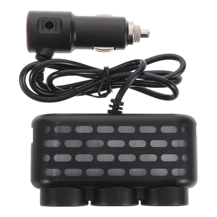 Masteelf  Car Charger Fast with Plug Outlet Electric Universal Gadget Black