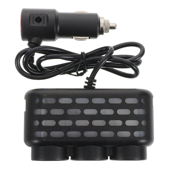 Masteelf  Car Charger Fast with Plug Outlet Electric Universal Gadget Black