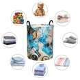 thumbnail image 4 of Fuzoiu Vintage Map Travel Essentials Print Circular Hamper,Laundry Basket with Handle,Collapsible Laundry,Dirty Clothes Storage Basket,for Bedroom Bathroom Dorm Living Room-Medium, 4 of 6