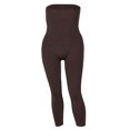 thumbnail image 3 of Femmes d'Été Solides Manches Rompers Sportswear Streetwear Femmes Élastique Taille Haute Combinaisons Gris S, 3 of 9
