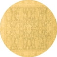 thumbnail image 1 of Ahgly Company Indoor Round Oriental Brown Traditional Area Rugs, 7' Round, 1 of 4