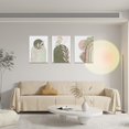 thumbnail image 4 of Sage Green Wall Posters & Prints, Sage Green Wall Decor Green Boho Wall Art Set of 3, Boho Minimalist Framed Wall Art Geometric Line Leaf Sun Moon Pink Green Canvas Artwork Paintings 12"X16", 4 of 6