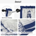 thumbnail image 5 of Lighthouse Kitchen Curtains, Ocean Seagull Vintage Navy Blue Coastal Boat Light Filtering Window Curtain Panels, 2Pcs Rod Pocket Window Treatments Set for Living Room Bathroom Bedroom 42x63 Inches, 5 of 9