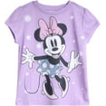 thumbnail image 6 of Disney Girls T-Shirts - 4 Pack Minnie Mouse, Disney Princess Short Sleeve Girls Graphic Tees (Size: 2T-7), 6 of 7