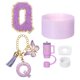 thumbnail image 1 of Juego de accesorios para taza Uxcell para vaso con asa, que incluye cubierta de silicona para popote, bota, tapón a prueba de derrames, encanto de asa, etiqueta de iniciales letra Q, 1 of 7