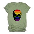thumbnail image 1 of Pompotops T-Shirt Décontracté à Manches Courtes Imprimé Coloré pour Femmes, 1 of 4
