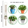 thumbnail image 4 of Toystoory Macramé hecho a mano para plantas, colgador de flores/macetas para decoración de pared, 1 ud. Jardín y Patio No.31, 4 of 6