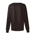 thumbnail image 4 of Terylene Twill Fabric Women’s Round Neck Button‑Up Scrub Cardigan Long Sleeve Medical Workwear Top Brown 5XL, 4 of 5