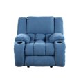 thumbnail image 1 of Nathaniel Home Lyla Blue Plush Microfiber Recliner, 1 of 6