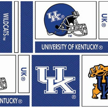 Kentucky Wildcats Fabric - University of Kentucky Cotton Fabric Geometric Herringbone Design-Sold by the Yard
