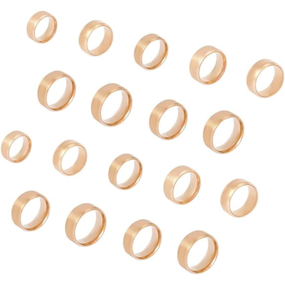 1 Box Stainless Steel Classical Plain Stackable Wedding Band Ring Blank Wedding Ring Cool Simple Band For Women and Men Gifts for Special Occasions