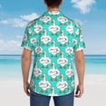thumbnail image 4 of Fuzoiu Strong Goose Print Hawaiian Shirt for Men, Summer Beach Casual Short Sleeve Button Down Shirts, Men’s Beach Summer Shirts with Pocket,Medium, 4 of 7