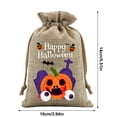thumbnail image 4 of AZXY Halloween Drawstring Gift Bags Texture Pumpkin Print Candy Treat Pouches, Reusable Portable Multipurpose Goodie Sacks for Halloween Party Favors & Holiday Decor Storage, 4 of 7