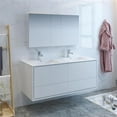 thumbnail image 2 of Fresca Catania 60" Wall Hung Double Sinks Wood Bathroom Vanity in Glossy White, 2 of 8
