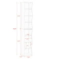 thumbnail image 3 of 8 layer Tall Narrow Bookshelf  with Adjustable Shelf ,Ultra Thin with Wavy Border Design,Compact Corner Bookcase,Multi Functional Bookshelves,Aesthetically Pleasing,for Home Office,Study,Black, 3 of 7