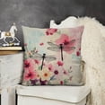 thumbnail image 7 of Dragonfly in the flower bushes Linen toss pillowcase Decoration pillowcase Gift preferred 24x24" Cushion cover 4 set Sofa pillowcase Sofa bedroom living room car, 7 of 7