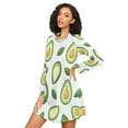 thumbnail image 3 of FORMRS Womens Long Sleeve Nightgowns Crew Neck Sleep Shirt Soft Pajamas Sizes S-3XL, Avocado, 3 of 8