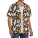 thumbnail image 2 of Balery Roosters and Chicks Camisa Casual de Manga Corta con Botones para Hombre, Texturizada, Estilo Cubano, para Playa, Verano-4X-Large, 2 of 5