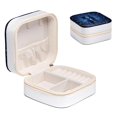 thumbnail image 2 of Gemini Portable Square Jewelry Box Organizer for Rings, Earrings, Necklaces, Bracelets - for Girls and Women, 2 of 7