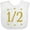 AA-White, variant on Inktastic Half Birthday Gold Stars Boys or Girls Baby Bib