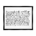 thumbnail image 3 of Stupell Industries Casual Cursive Love Phrase Repeating Calligraphy Words Graphic Art Jet Black Floating Framed Canvas Print Wall Art, Design by Grace Popp, 3 of 5