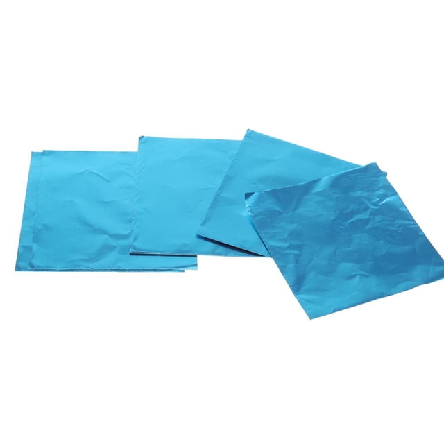 Paquete de 100 envoltorios de papel de aluminio para dulces, chocolates y decoración de bodas. Cielo azul