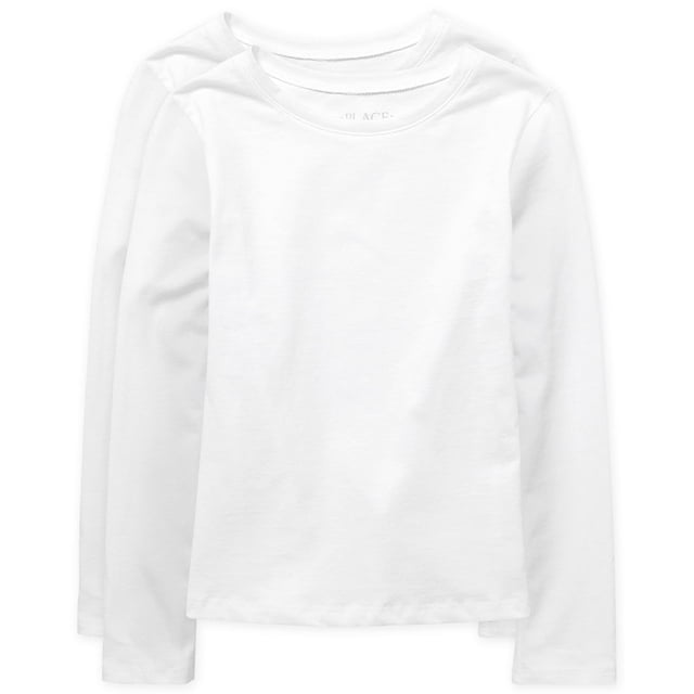 Camiseta The Children's Place de manga larga para niñas, paquete de 2