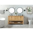 thumbnail image 6 of 60 inch double bathroom vanity in natural wood, 6 of 8