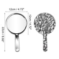 thumbnail image 2 of 1 Pc Espejo Cosmético Redondo con Patrón de Diamante para Mujeres para Viajes de Negocios Vacaciones Espejo de Aluminio ABS Tono Plateado M, 2 of 3