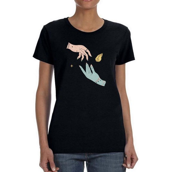 Hands And A Gem Shaped T-Shirt Women -Image by Shutterstock, Female XX-Large