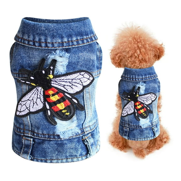 Fashion Clothing For Pet Dogs Cats Dog Jean Jacket Cool Shirt Breathable Spring Fashion Vest Clothing For Small Dogs Cats