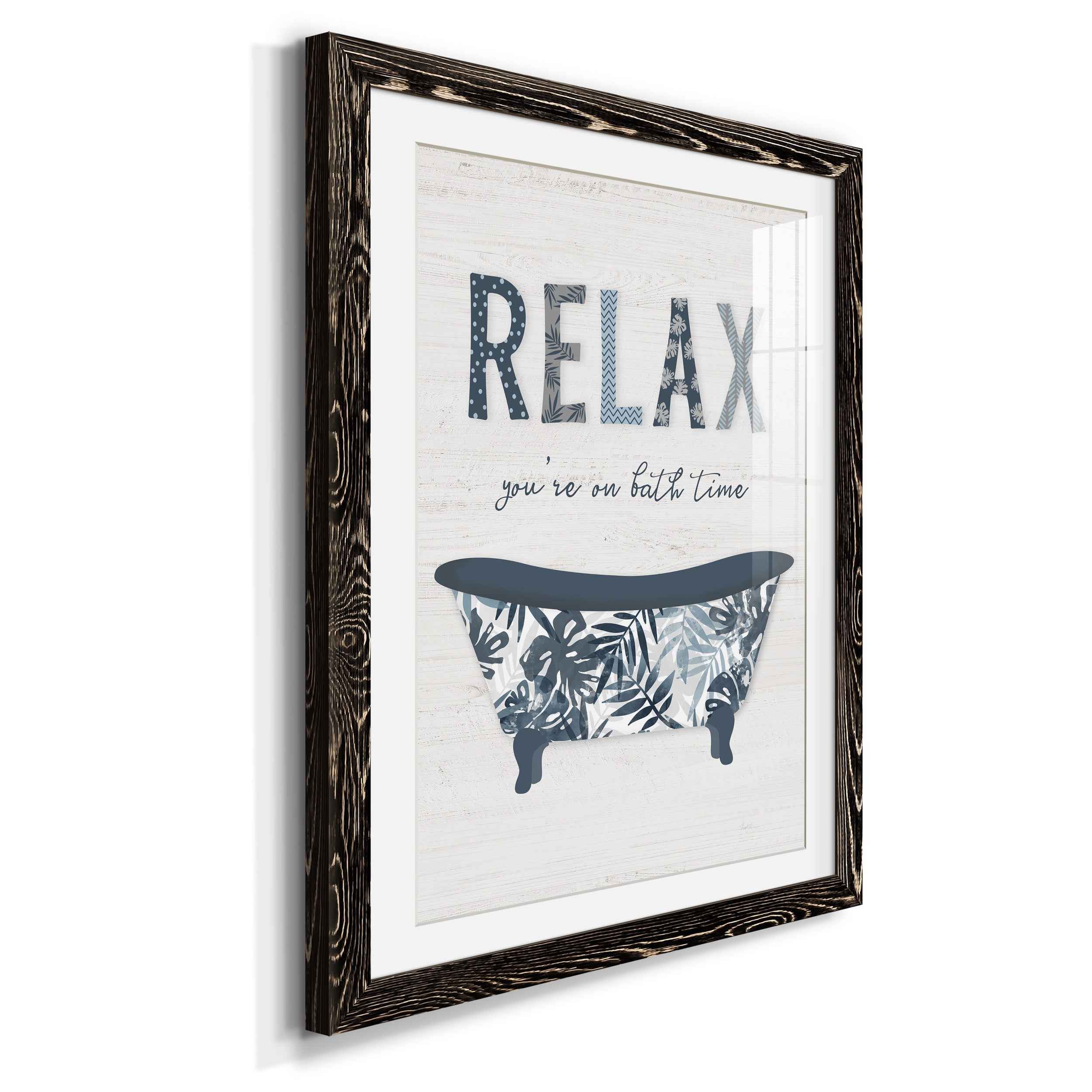 Palm Bath I - Premium Framed Print - Distressed Barnwood Frame - Ready to Hang